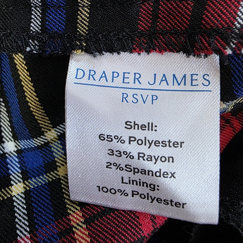 Draper James Retro Plaid Womens Dress Pants Sz Small - Picture 5 of 7